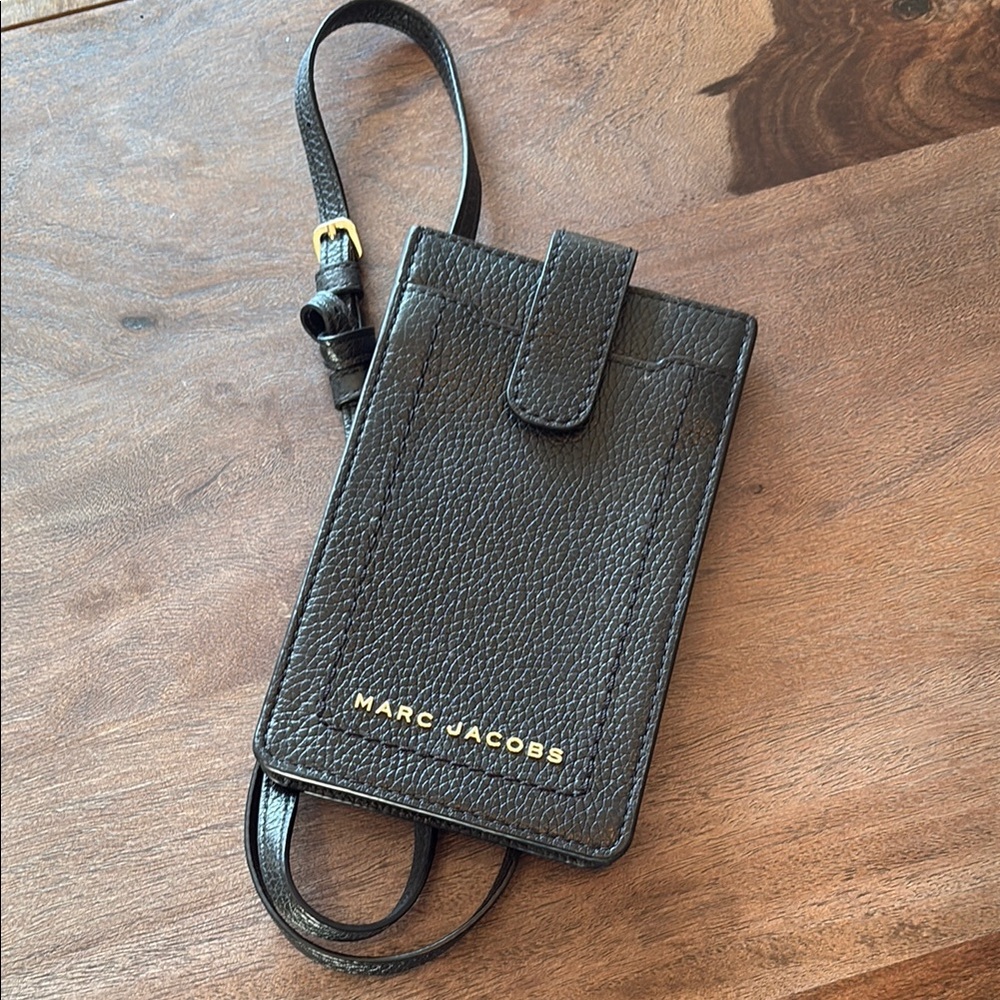 Marc Jacobs Black Leather Phone Case